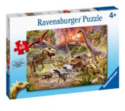 RAVENSBURGER CASSE-TÊTE 60 PIÈCES - BATAILLE DES DINOSAURES #05164